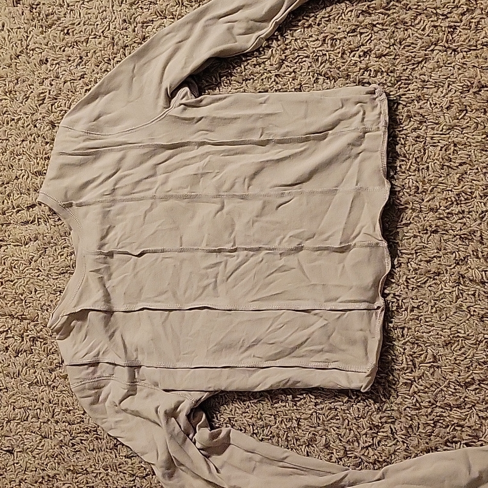 Tan long sleeve baby tee